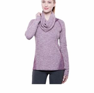Kuhl Nova Pullover 4213 wmns XS Cowl Neck Sweater Purple Long Sleeve Pullover